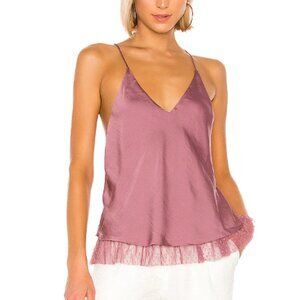 Free People One I love Lace Trim Cami Pink Small